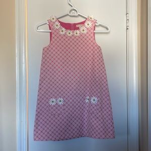 Pink and White Floral Dress